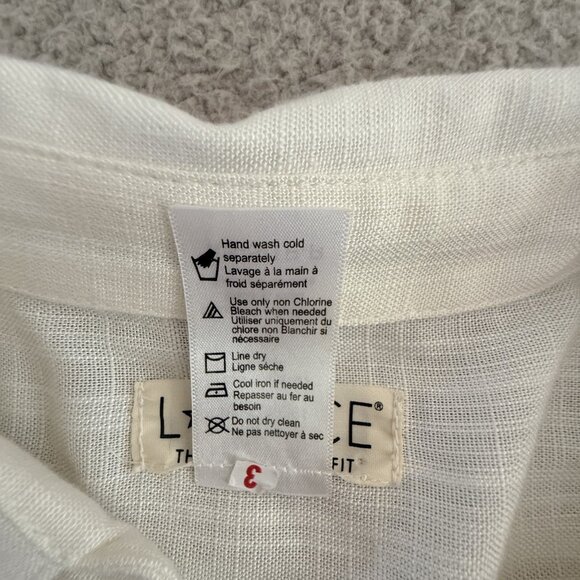 L Space Shirt Dress White Belted Button Up Long Sleeve Pocket Beachy - Picture 5 of 10